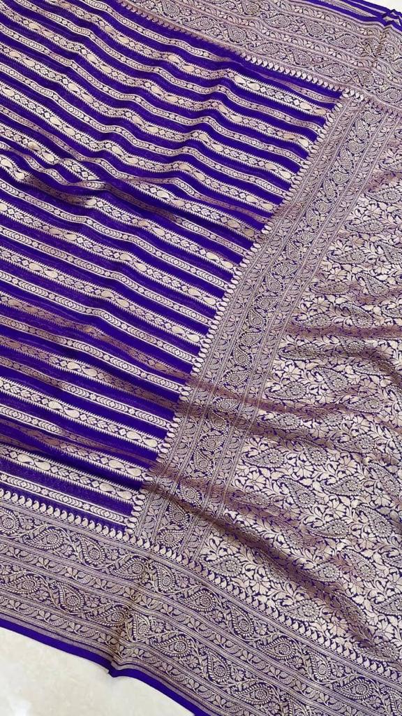 LC 83 Pure Soft Khadi Georgette Silk Wedding Sarees Wholesale Shop In Surat